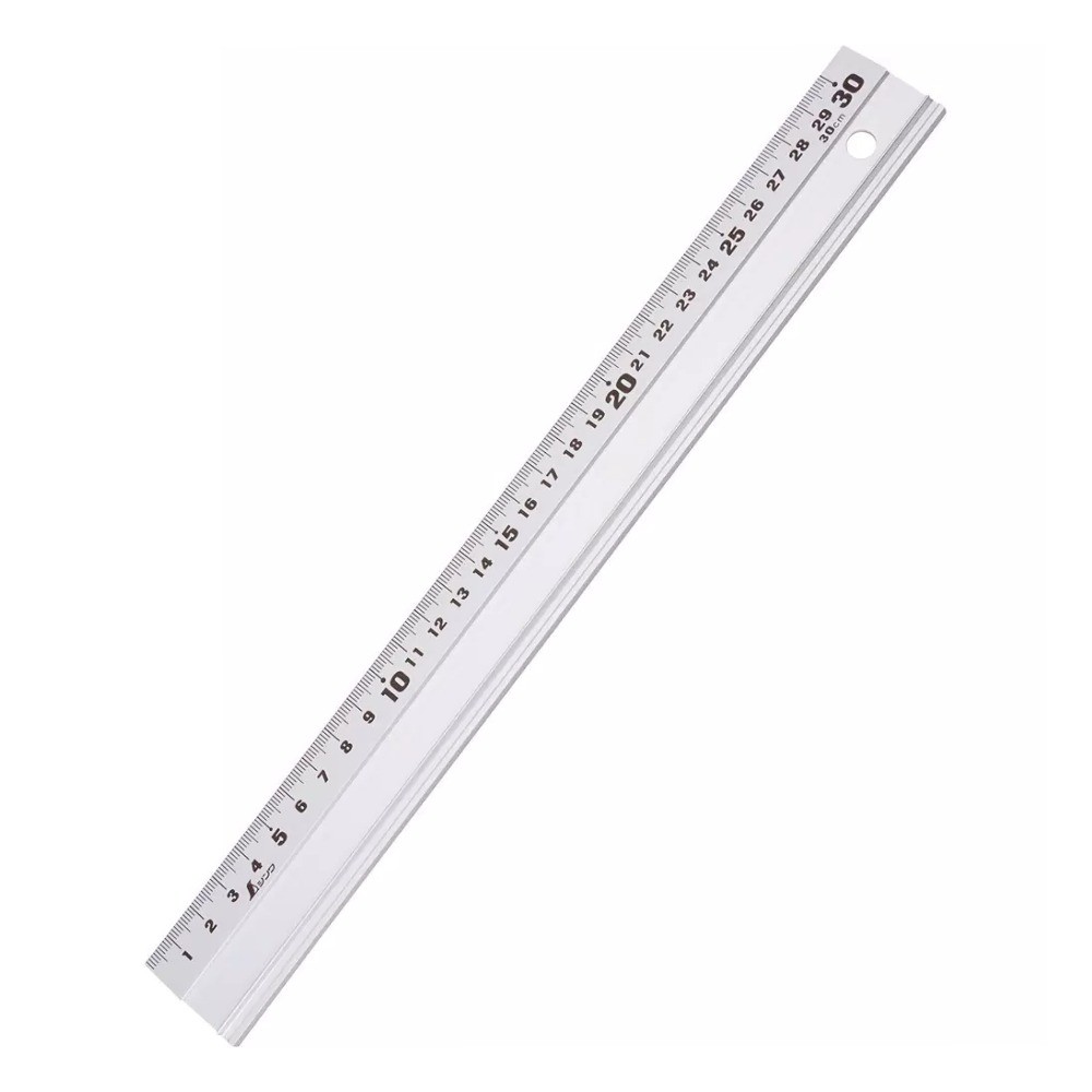 ไม้บรรทัดอลูมิเนียม ตัวเลขหนาเด่น น้ำหนักเบา ทนทาน ไม่เกิดสนิม SHINWA Aluminum Rule with Non slip Pad 65331