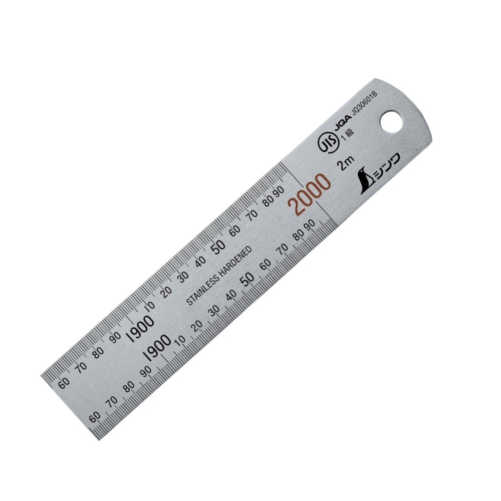 ไม้บรรทัดแสตนเลส หน่วยเซนติเมตร SHINWA Stainless Steel Rule JIS Standard Metric S102H