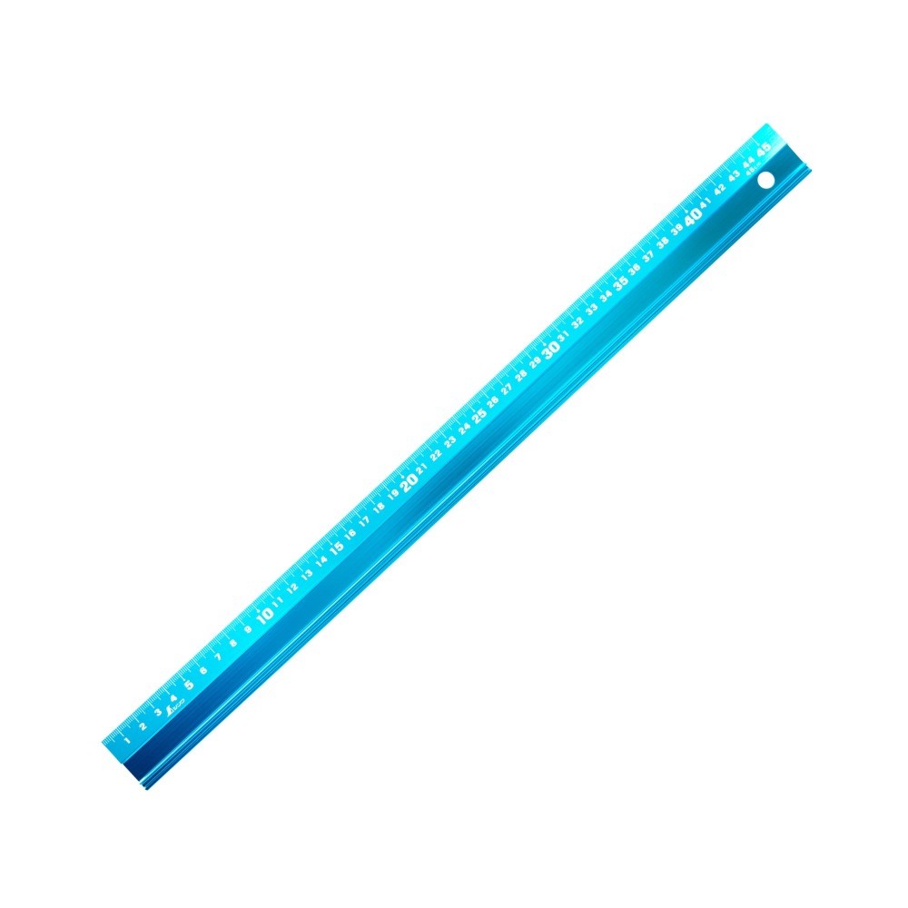 ไม้บรรทัดอลูมิเนียม ตัวเลขหนาเด่น น้ำหนักเบา ทนทาน ไม่เกิดสนิม SHINWA Aluminum Rule with Non slip Pad 65423
