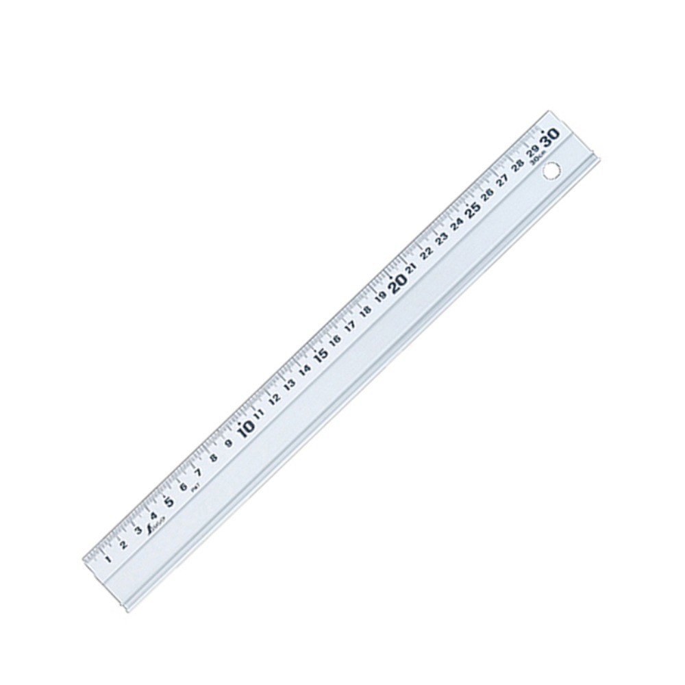 ไม้บรรทัดอลูมิเนียม ตัวเลขหนาเด่น น้ำหนักเบา ทนทาน ไม่เกิดสนิม SHINWA Aluminum Rule with Non slip Pad 65501