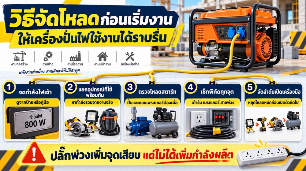เครื่องปั่นไฟ มีปลั๊กหลายช่อง แต่ละช่องใช้ไฟได้เต็มกำลังไหม เครื่องปั่นไฟ มีปลั๊กหลายช่อง แต่ละช่องใช้ไฟได้เต็มกำลังไหม