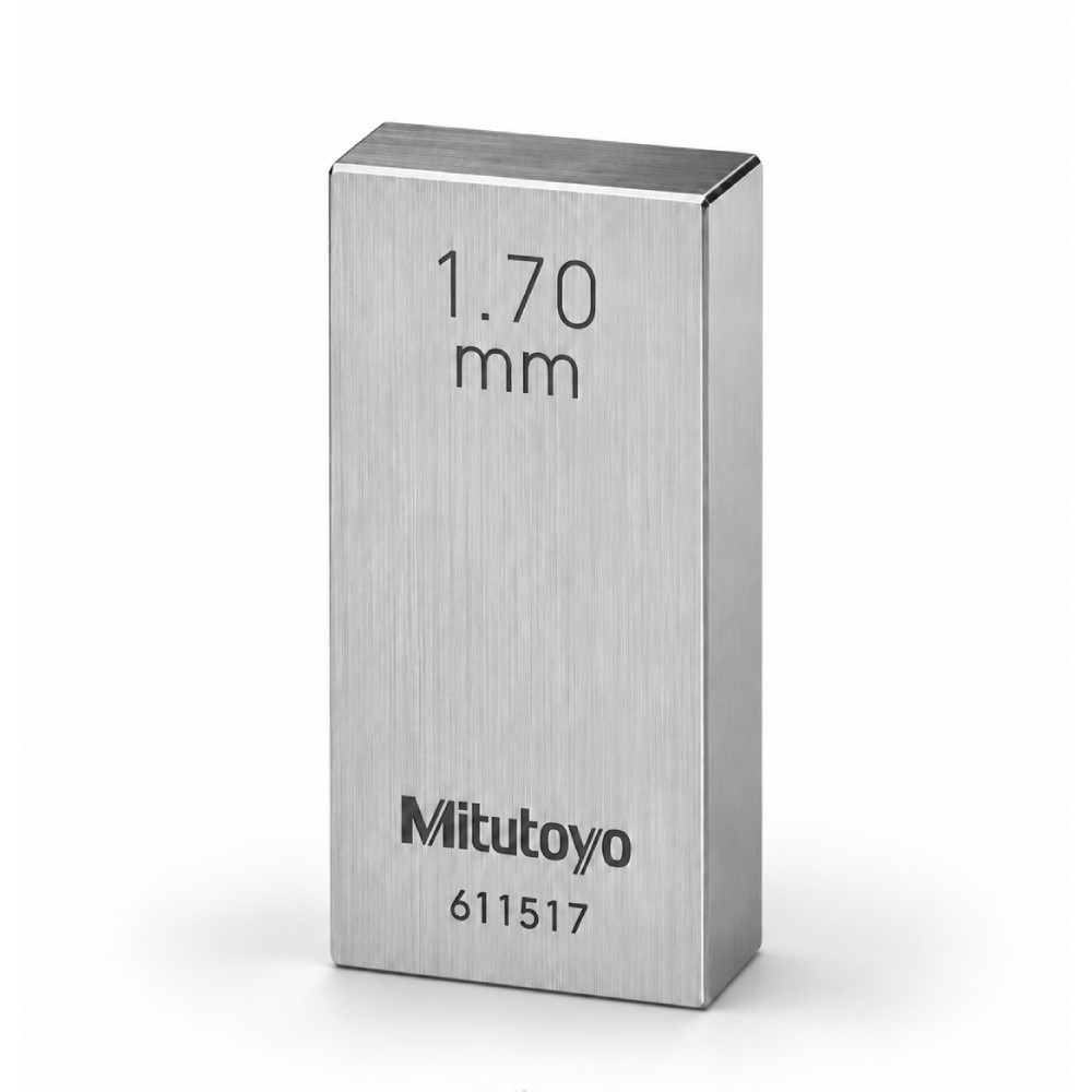 เกจบล๊อคเดี่ยวขนาด 1 5 1 9มิล MITUTOYO Gauge Blocks Individual Size 1 5 1 9mm  Series 516  1517 041 ขนาด 1 7มิล เกรด 2  เหล็ก 