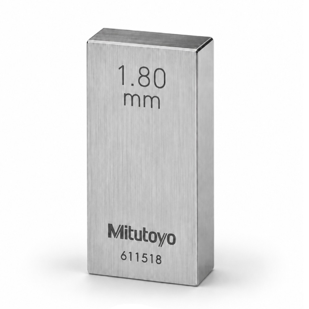 เกจบล๊อคเดี่ยวขนาด 1 5 1 9มิล MITUTOYO Gauge Blocks Individual Size 1 5 1 9mm  Series 516  1518 031 ขนาด 1 8มิล เกรด 1  เหล็ก 