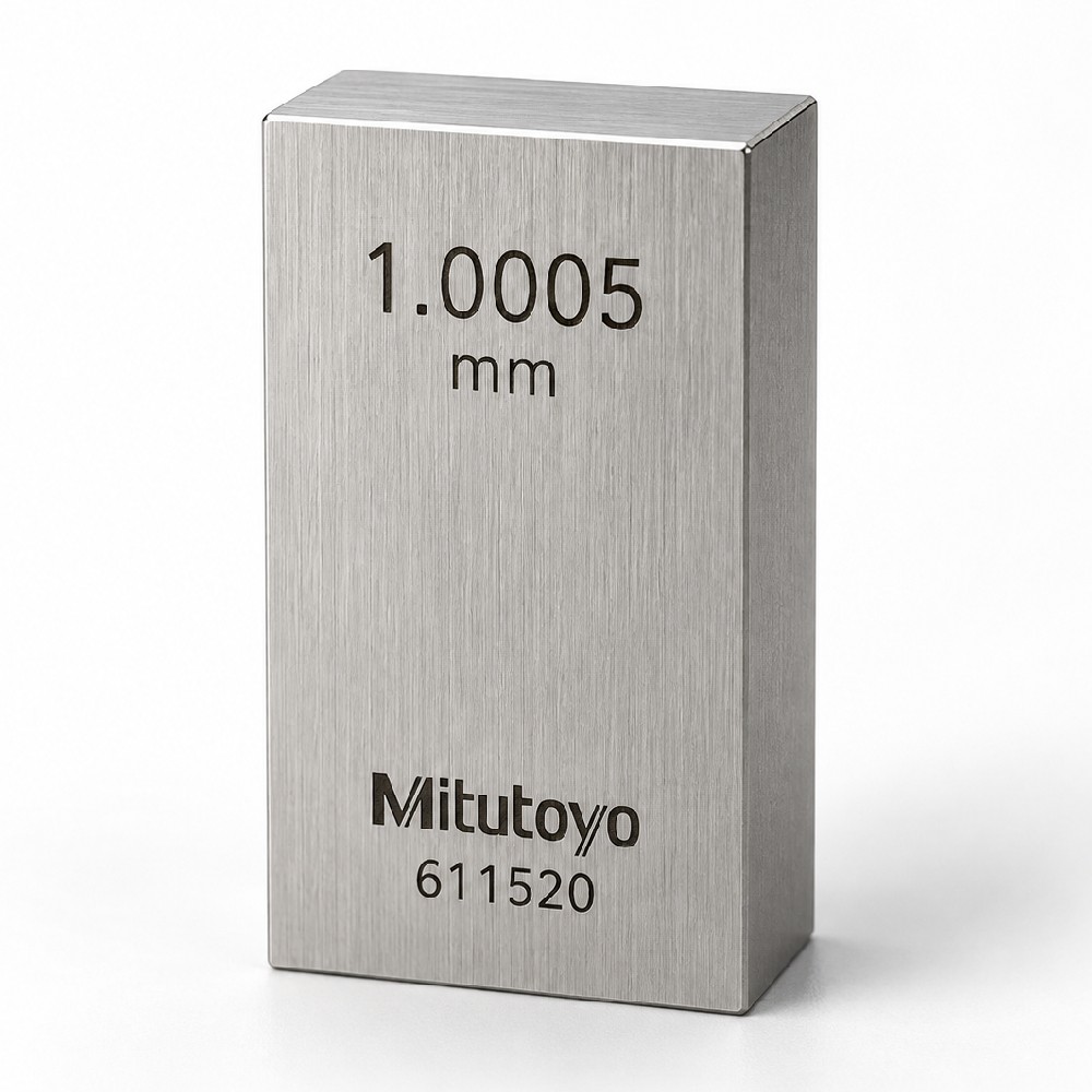 เกจบล๊อคเดี่ยวขนาด 1 1 009มิล MITUTOYO Gauge Blocks Individual Size 1 1 009mm  Series 516  1520 021 ขนาด 1 0005มิล เกรด 0  เหล็ก 