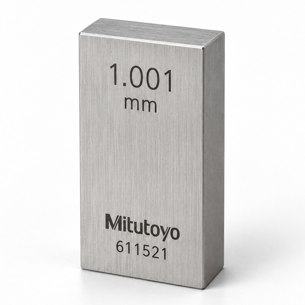 เกจบล๊อคเดี่ยวขนาด 1 1 009มิล MITUTOYO Gauge Blocks Individual Size 1 1 009mm  Series 516  1521 031 ขนาด 1 001มิล เกรด 1  เหล็ก 