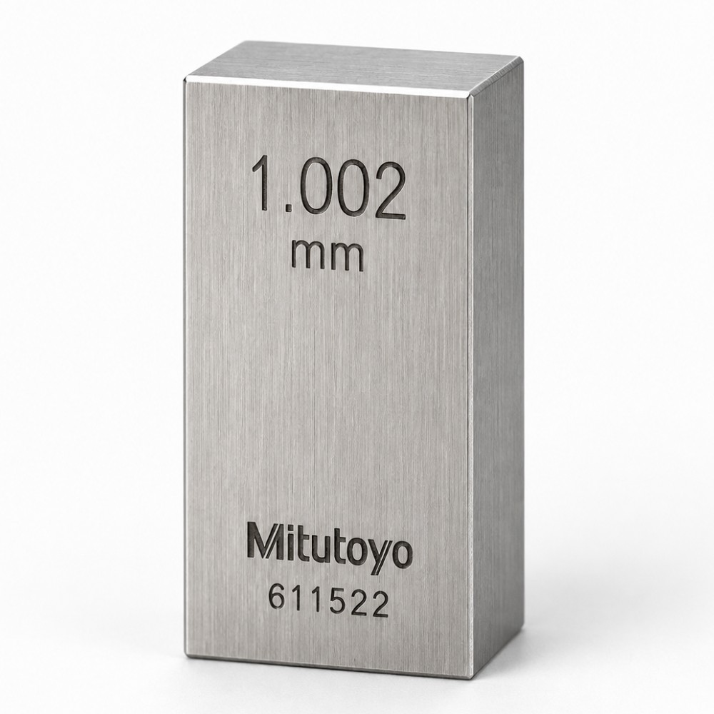 เกจบล๊อคเดี่ยวขนาด 1 1 009มิล MITUTOYO Gauge Blocks Individual Size 1 1 009mm  Series 516  1523 031 ขนาด 1 003มิล เกรด 1  เหล็ก 