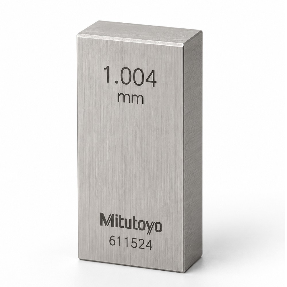 เกจบล๊อคเดี่ยวขนาด 1 1 009มิล MITUTOYO Gauge Blocks Individual Size 1 1 009mm  Series 516  1524 031 ขนาด 1 004มิล เกรด 1  เหล็ก 