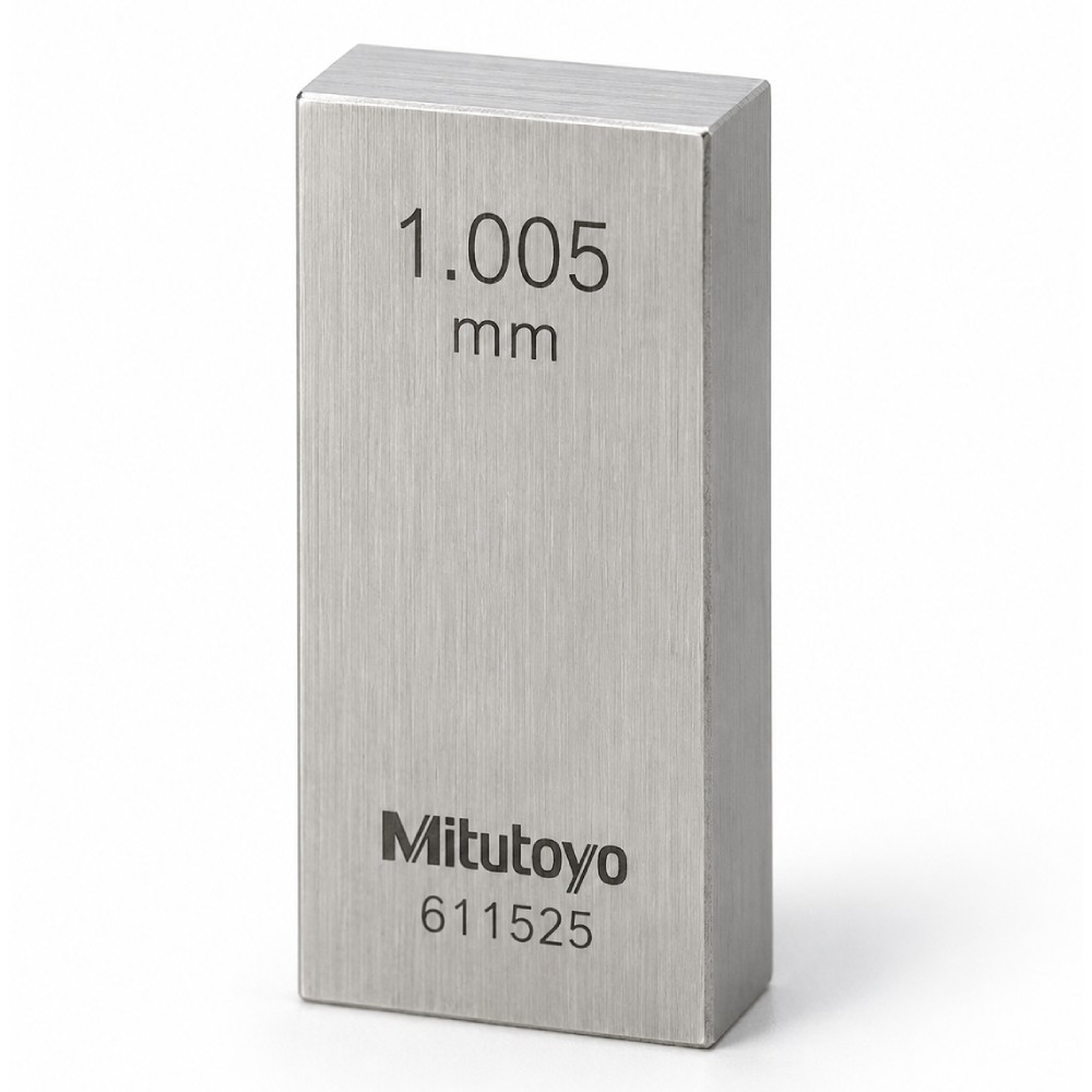 เกจบล๊อคเดี่ยวขนาด 1 1 009มิล MITUTOYO Gauge Blocks Individual Size 1 1 009mm  Series 516  1525 021 ขนาด 1 005มิล เกรด 0  เหล็ก 