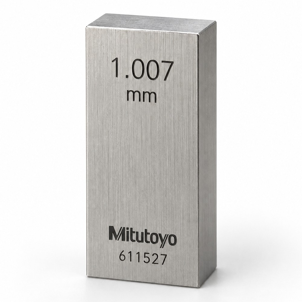 เกจบล๊อคเดี่ยวขนาด 1 1 009มิล MITUTOYO Gauge Blocks Individual Size 1 1 009mm  Series 516  1527 021 ขนาด 1 007มิล เกรด 0  เหล็ก 