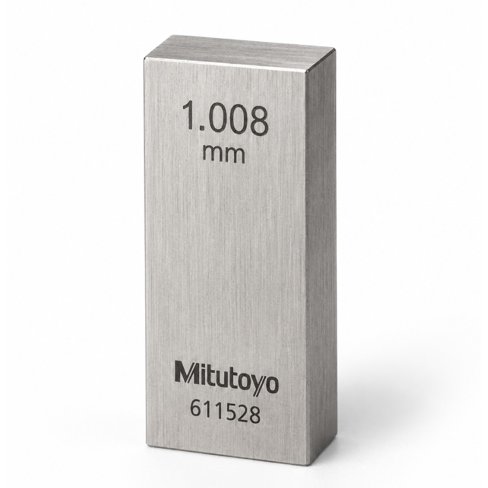 เกจบล๊อคเดี่ยวขนาด 1 1 009มิล MITUTOYO Gauge Blocks Individual Size 1 1 009mm  Series 516  1528 031 ขนาด 1 008มิล เกรด 1  เหล็ก 