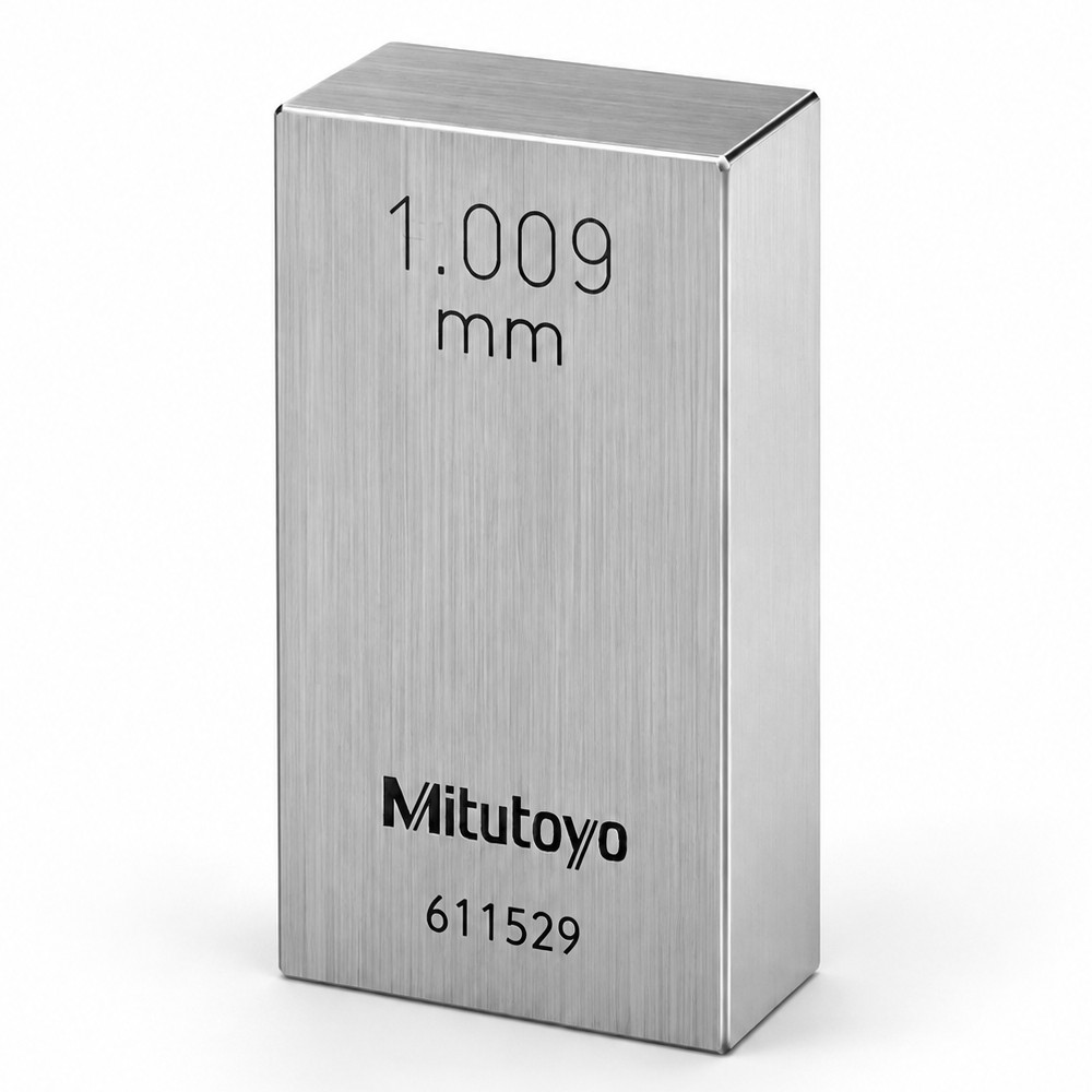 เกจบล๊อคเดี่ยวขนาด 1 1 009มิล MITUTOYO Gauge Blocks Individual Size 1 1 009mm  Series 516  1529 031 ขนาด 1 009มิล เกรด 1  เหล็ก 