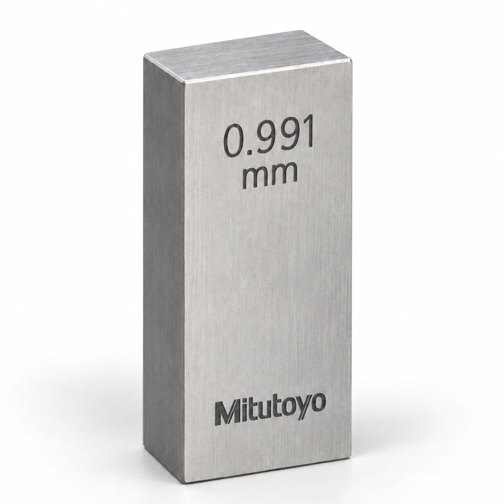เกจบล๊อคเดี่ยวขนาด 0 991 0 999มิล MITUTOYO Gauge Blocks Individual Size 0 991 0 999mm  Series 516  1551 031 ขนาด 0 991มิล เกรด 1  เหล็ก 