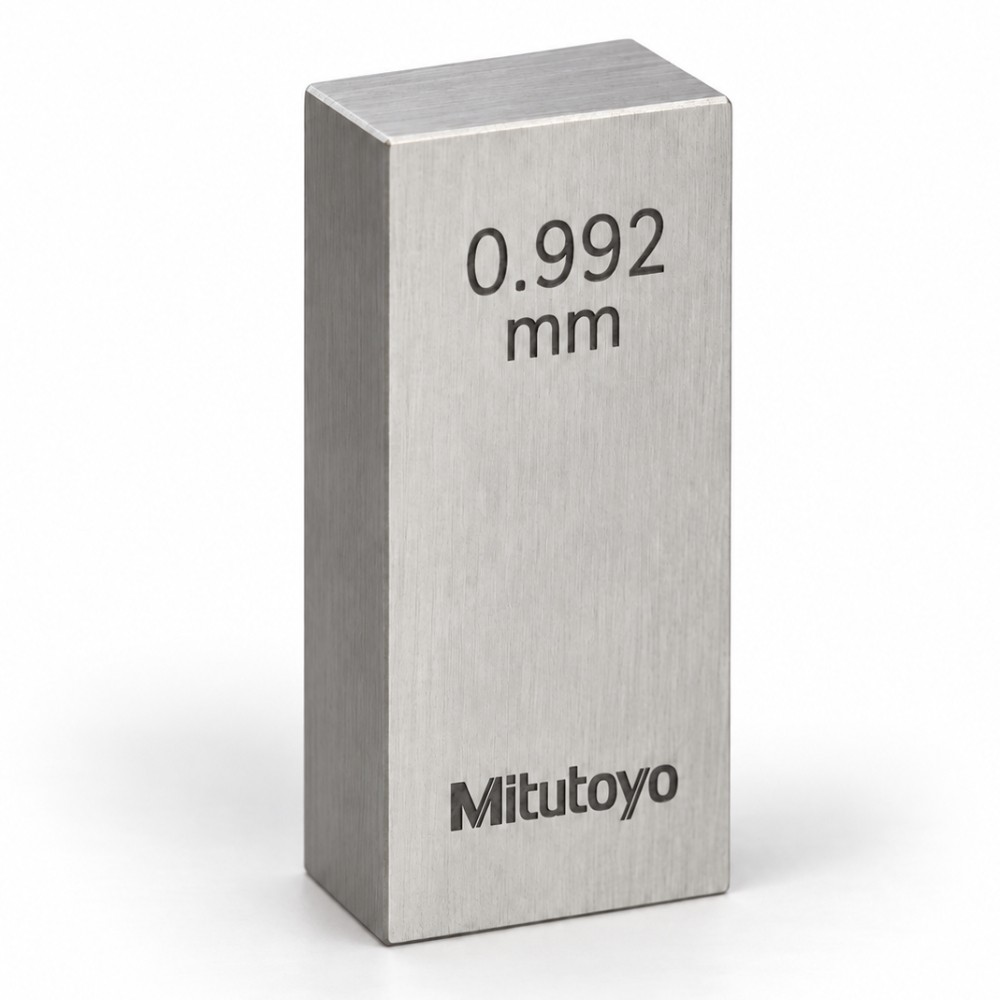 เกจบล๊อคเดี่ยวขนาด 0 991 0 999มิล MITUTOYO Gauge Blocks Individual Size 0 991 0 999mm  Series 516  1552 031 ขนาด 0 992มิล เกรด 1  เหล็ก 