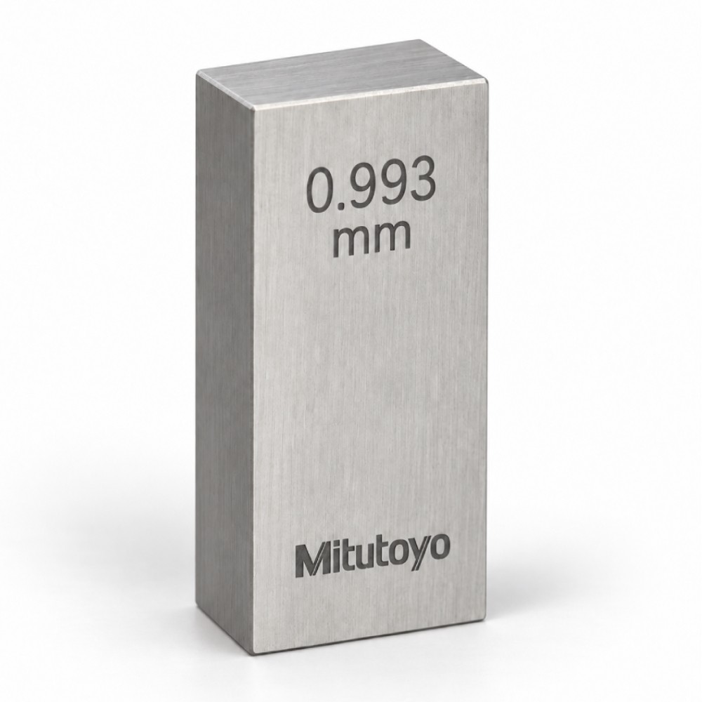 เกจบล๊อคเดี่ยวขนาด 0 991 0 999มิล MITUTOYO Gauge Blocks Individual Size 0 991 0 999mm  Series 516  1553 031 ขนาด 0 993มิล เกรด 1  เหล็ก 
