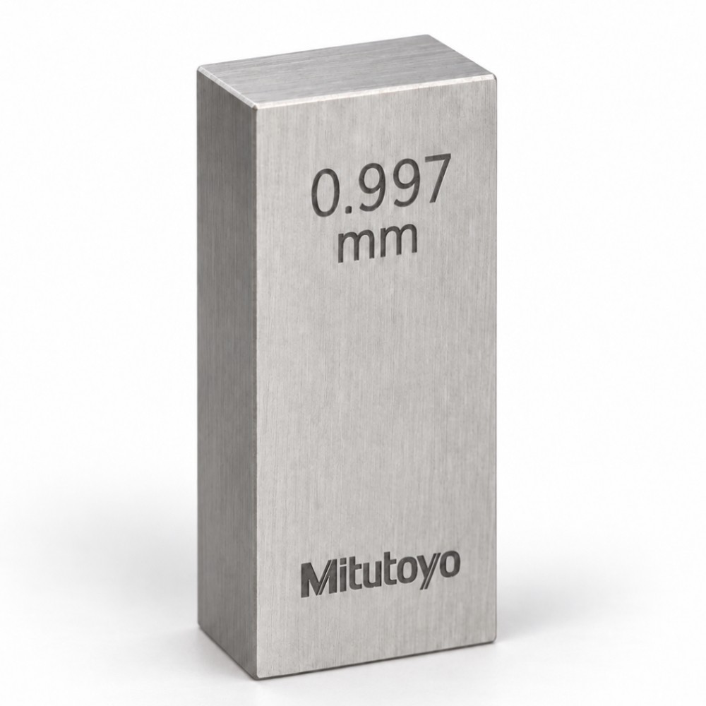 เกจบล๊อคเดี่ยวขนาด 0 991 0 999มิล MITUTOYO Gauge Blocks Individual Size 0 991 0 999mm  Series 516  1557 021 ขนาด 0 997มิล เกรด 0  เหล็ก 