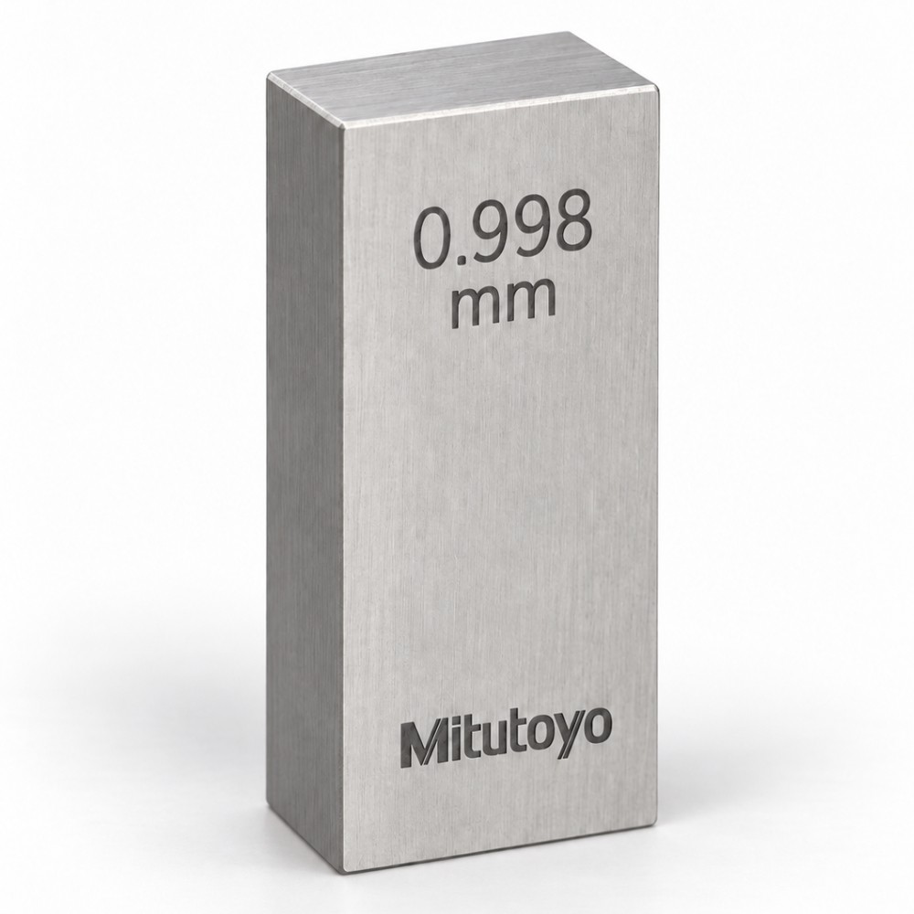 เกจบล๊อคเดี่ยวขนาด 0 991 0 999มิล MITUTOYO Gauge Blocks Individual Size 0 991 0 999mm  Series 516  1558 041 ขนาด 0 998มิล เกรด 2  เหล็ก 