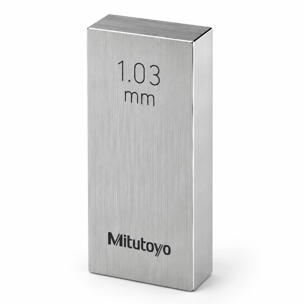 เกจบล๊อคเดี่ยวขนาด 1 01 1 09มิล MITUTOYO Gauge Blocks Individual Size 1 01 1 09mm  Series 516  1563 031 ขนาด 1 03มิล เกรด 1  เหล็ก 
