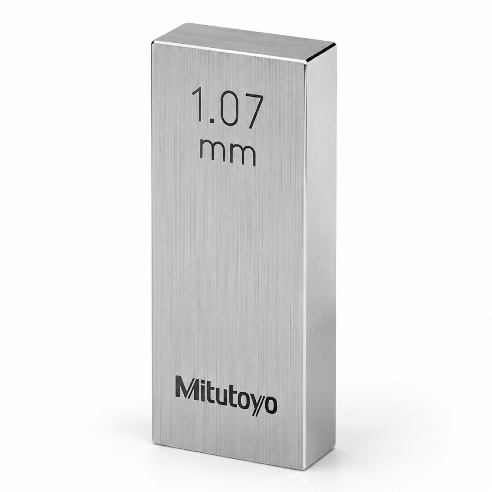 เกจบล๊อคเดี่ยวขนาด 1 01 1 09มิล MITUTOYO Gauge Blocks Individual Size 1 01 1 09mm  Series 516  1567 041 ขนาด 1 07มิล เกรด 2  เหล็ก 