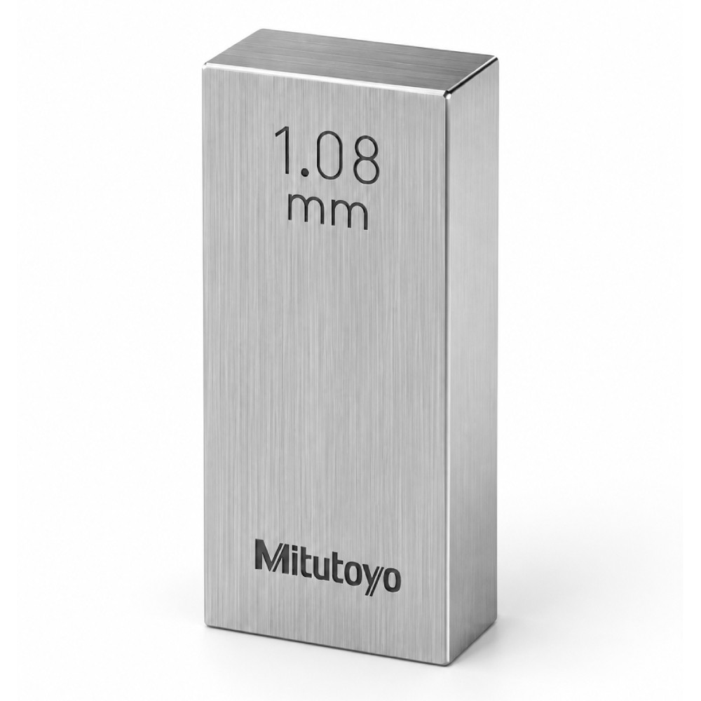 เกจบล๊อคเดี่ยวขนาด 1 01 1 09มิล MITUTOYO Gauge Blocks Individual Size 1 01 1 09mm  Series 516  1568 041 ขนาด 1 08มิล เกรด 2  เหล็ก 