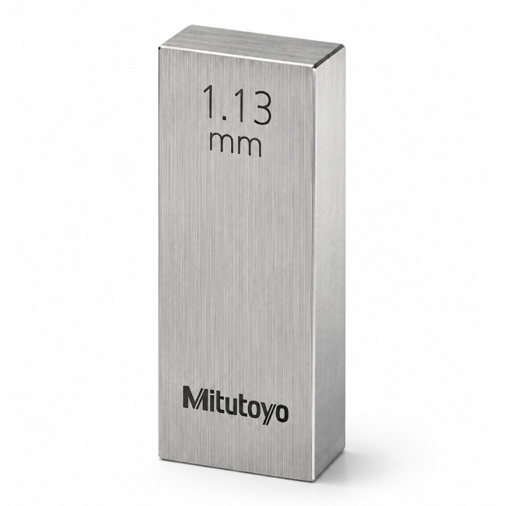 เกจบล๊อคเดี่ยวขนาด 1 1 1 19มิล MITUTOYO Gauge Blocks Individual Size 1 1 1 19mm  Series 516  1573 021 ขนาด 1 13มิล เกรด 0  เหล็ก 