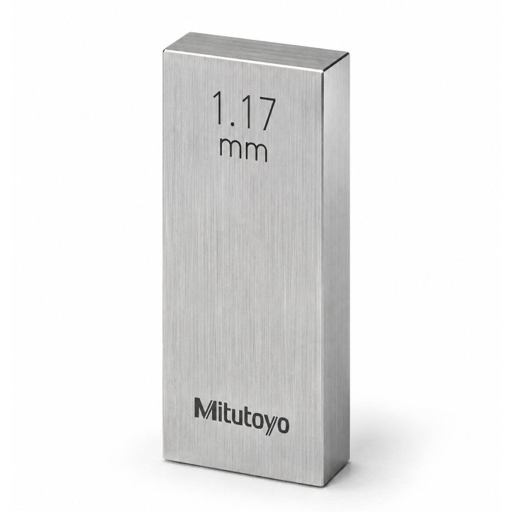 เกจบล๊อคเดี่ยวขนาด 1 1 1 19มิล MITUTOYO Gauge Blocks Individual Size 1 1 1 19mm  Series 516  1577 021 ขนาด 1 17มิล เกรด 0  เหล็ก 