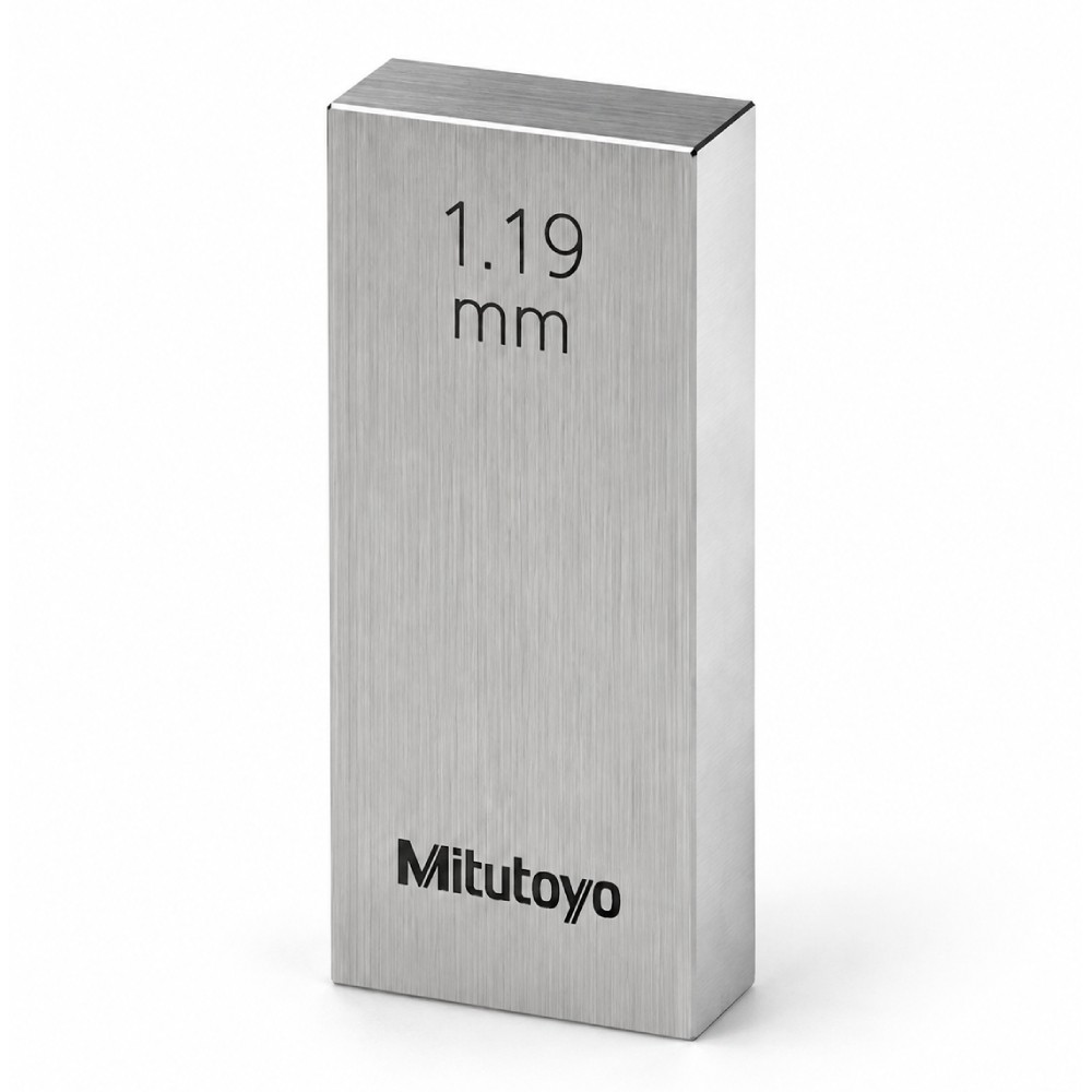 เกจบล๊อคเดี่ยวขนาด 1 1 1 19มิล MITUTOYO Gauge Blocks Individual Size 1 1 1 19mm  Series 516  1579 021 ขนาด 1 19มิล เกรด 0  เหล็ก 