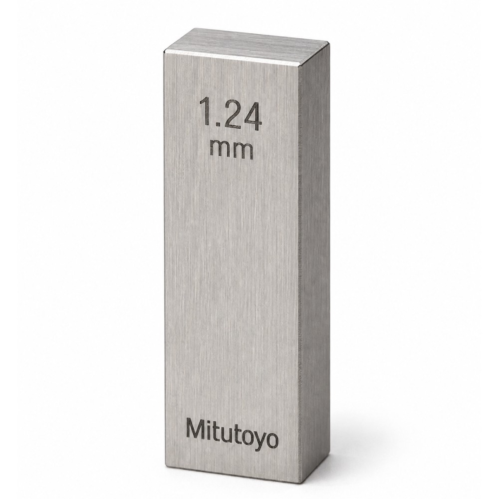 เกจบล๊อคเดี่ยวขนาด 1 2 1 29มิล MITUTOYO Gauge Blocks Individual Size 1 2 1 29mm  Series 516  1584 041 ขนาด 1 24มิล เกรด 2  เหล็ก 
