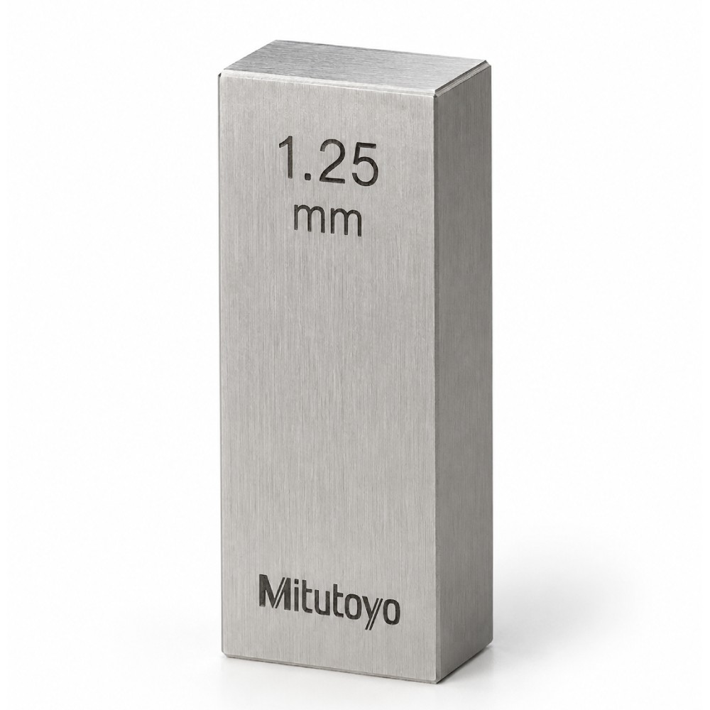เกจบล๊อคเดี่ยวขนาด 1 2 1 29มิล MITUTOYO Gauge Blocks Individual Size 1 2 1 29mm  Series 516  1585 021 ขนาด 1 25มิล เกรด 0  เหล็ก 