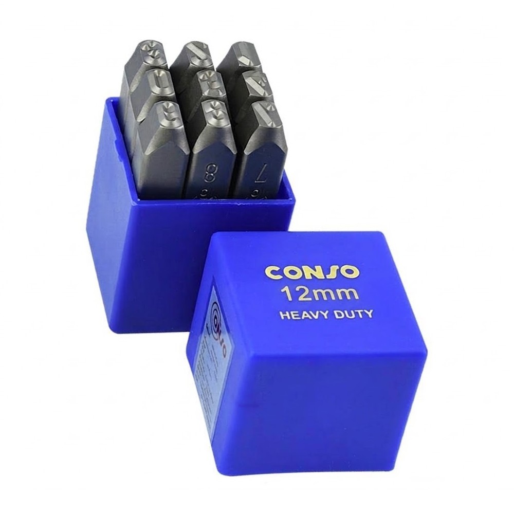 เหล็กตอกตัวเลข CONSO CS 615 12 ขนาด 12 มม   เลข 0 9 
