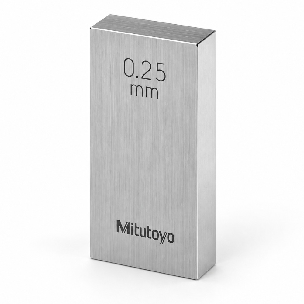 เกจบล๊อคเดี่ยว MITUTOYO Gauge Blocks Individual  Series 516  1824 031 ขนาด 0 25มิล เกรด 1  เหล็ก 