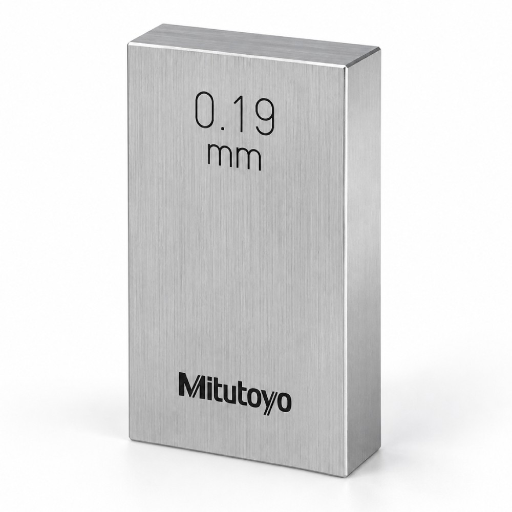 เกจบล๊อคเดี่ยว MITUTOYO Gauge Blocks Individual  Series 516  1867 041 ขนาด 0 19มิล เกรด 2  เหล็ก 
