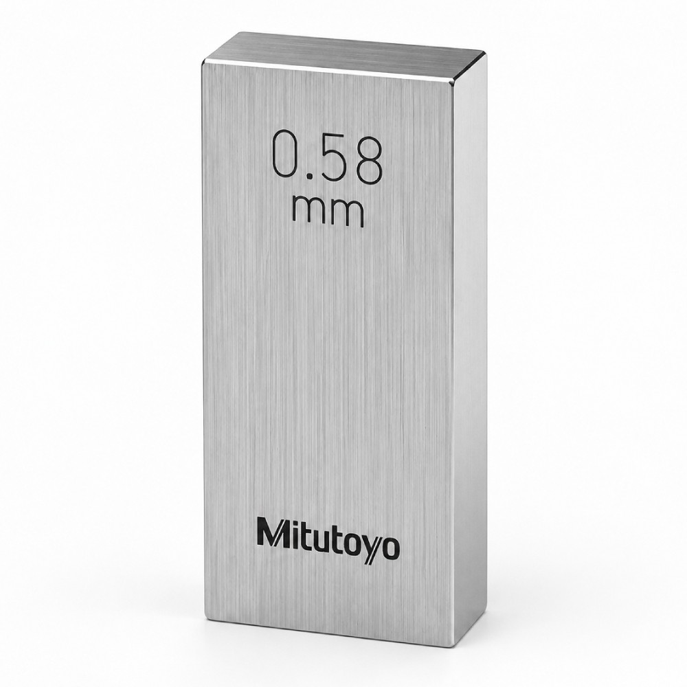เกจบล๊อคเดี่ยว MITUTOYO Gauge Blocks Individual  Series 516  1899 031 ขนาด 0 58มิล เกรด 1  เหล็ก 