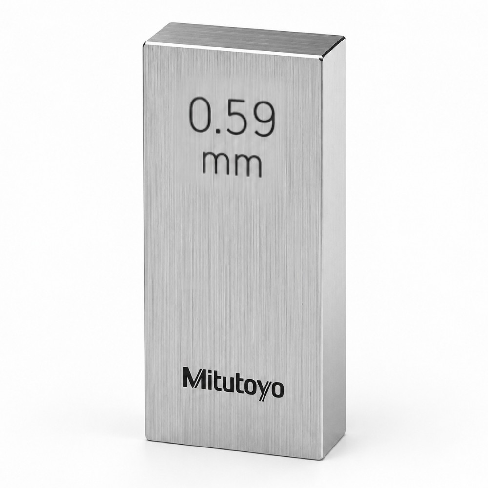 เกจบล๊อคเดี่ยว MITUTOYO Gauge Blocks Individual  Series 516  1900 021 ขนาด 0 59มิล เกรด 0  เหล็ก 