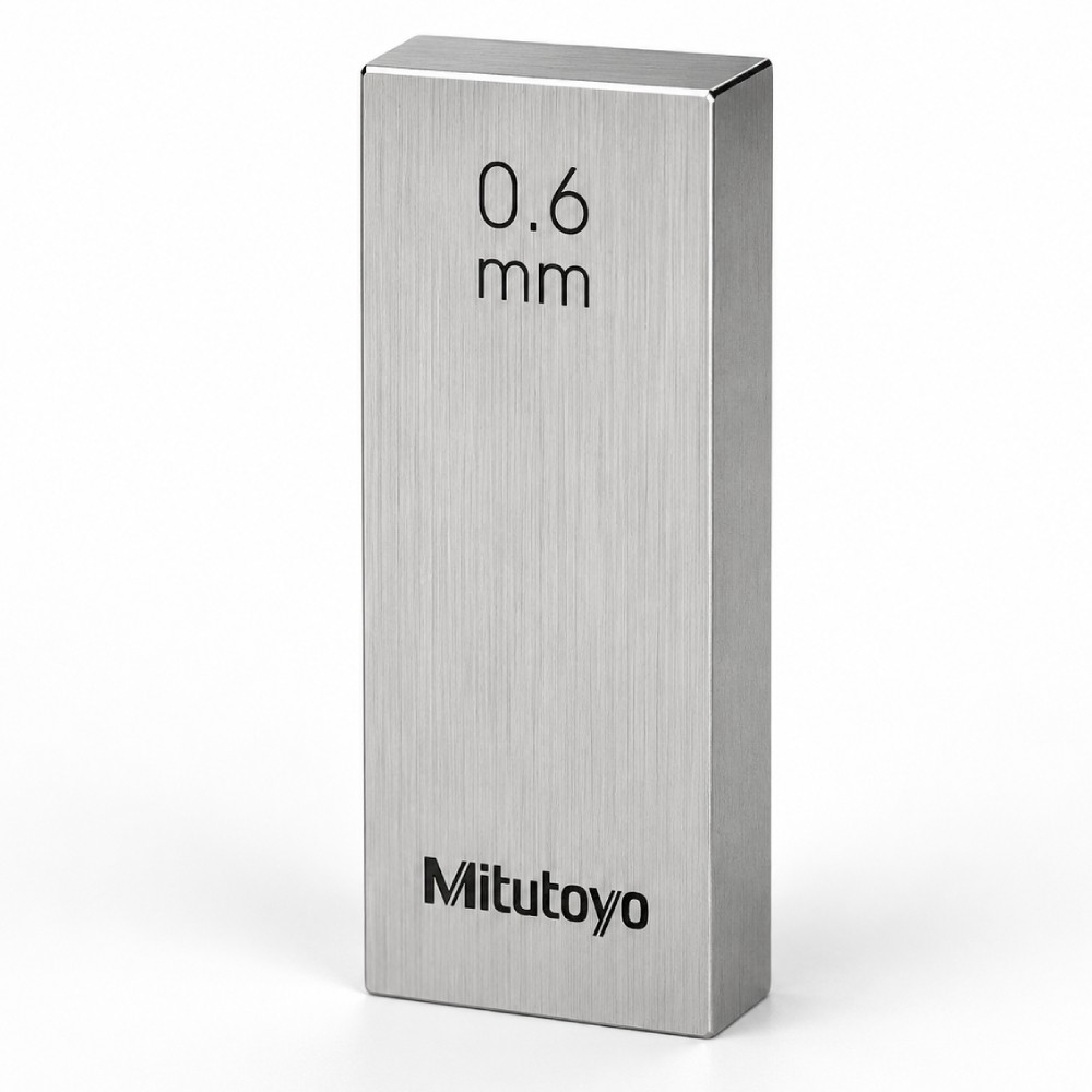 เกจบล๊อคเดี่ยว MITUTOYO Gauge Blocks Individual  Series 516  1901 041 ขนาด 0 6มิล เกรด 2  เหล็ก 