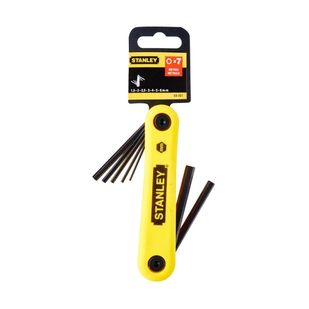 ประแจหกเหลี่ยม พับได้ STANLEY 69 261  7 ชิ้น 