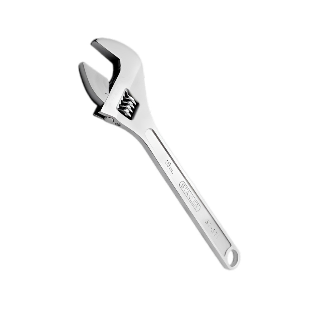 ประแจเลื่อนชุบขาว STANLEY 87 371 18 นิ้ว