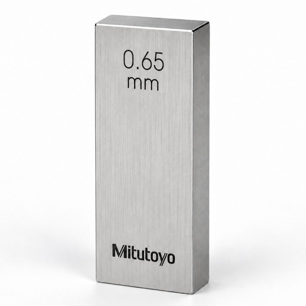 เกจบล๊อคเดี่ยว MITUTOYO Gauge Blocks Individual  Series 516  1906 031 ขนาด 0 65มิล เกรด 1  เหล็ก 