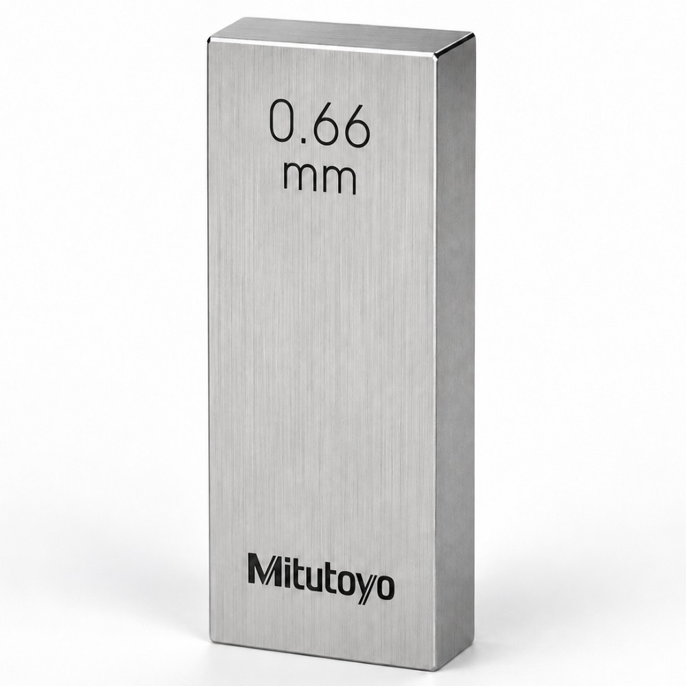 เกจบล๊อคเดี่ยว MITUTOYO Gauge Blocks Individual  Series 516  1907 031 ขนาด 0 66มิล เกรด 1  เหล็ก 