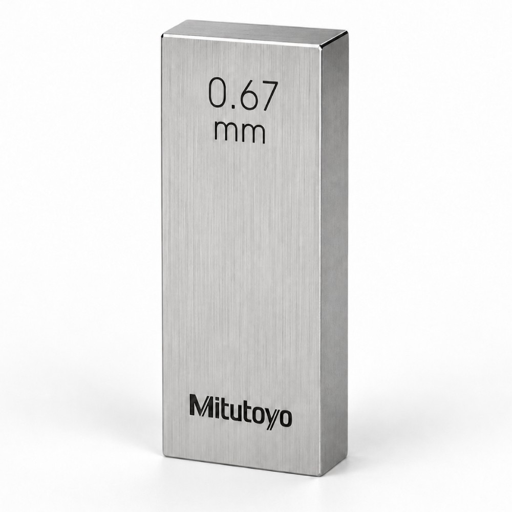 เกจบล๊อคเดี่ยว MITUTOYO Gauge Blocks Individual  Series 516  1908 031 ขนาด 0 67มิล เกรด 1  เหล็ก 