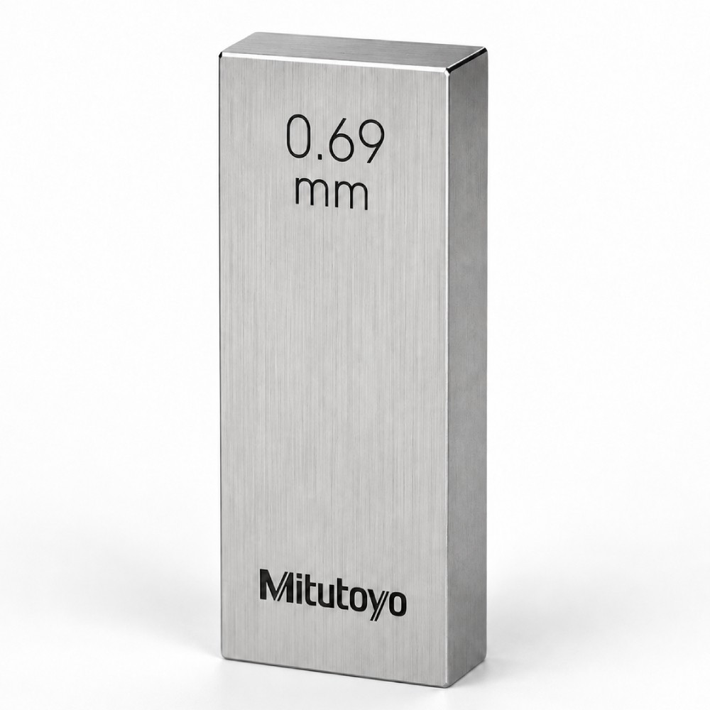 เกจบล๊อคเดี่ยว MITUTOYO Gauge Blocks Individual  Series 516  1910 021 ขนาด 0 69มิล เกรด 0  เหล็ก 