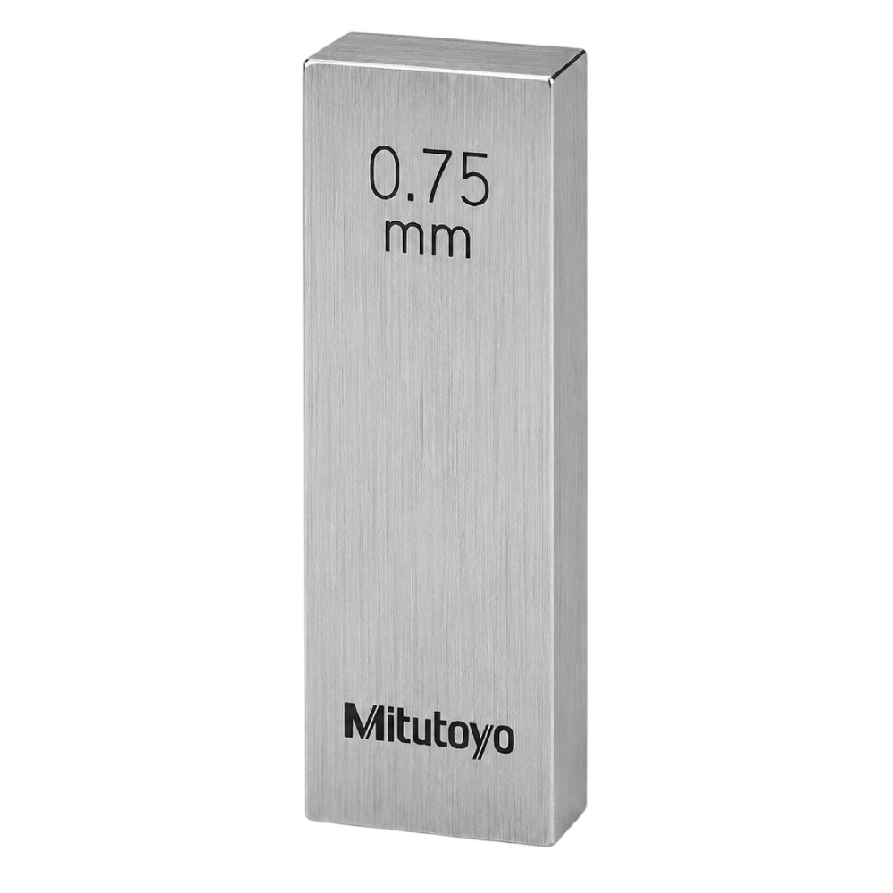 เกจบล๊อคเดี่ยว MITUTOYO Gauge Blocks Individual  Series 516  1916 031 ขนาด 0 75มิล เกรด 1  เหล็ก 