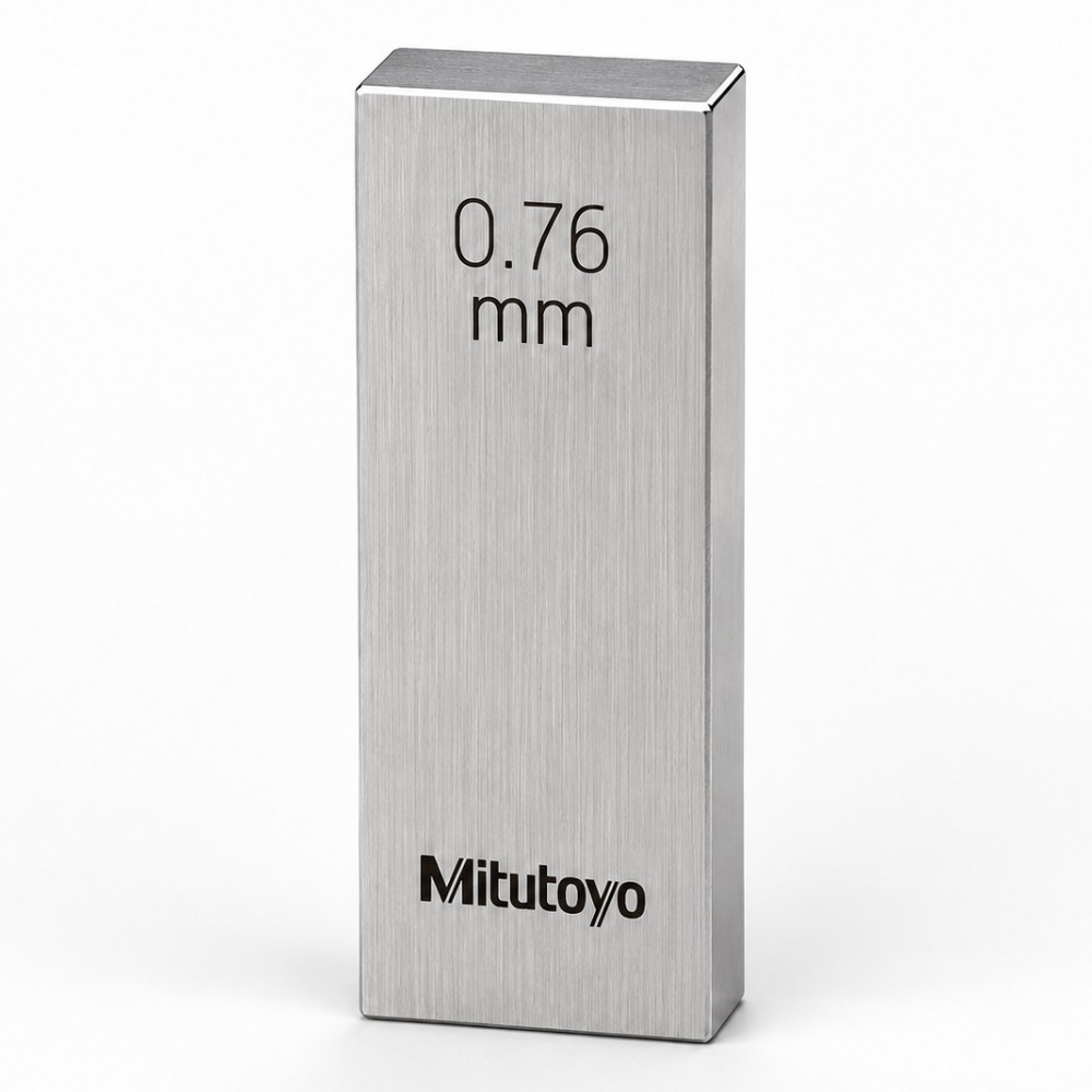 เกจบล๊อคเดี่ยว MITUTOYO Gauge Blocks Individual  Series 516  1917 041 ขนาด 0 76มิล เกรด 2  เหล็ก 