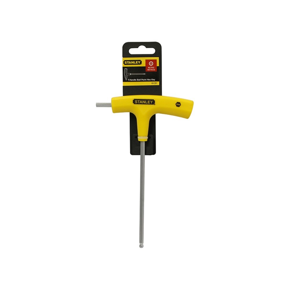ประแจหกเหลี่ยม ด้ามตัวT STANLEY 69 281 ขนาด 5 มม 