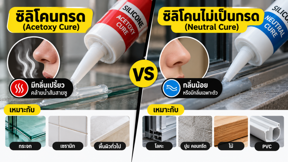 ทำไมซิลิโคนบางหลอดมีกลิ่นเหมือนน้ำส้มสายชู ต่างจากซิลิโคนไม่เป็นกรดอย่างไร ทำไมซิลิโคนบางหลอดมีกลิ่นเหมือนน้ำส้มสายชู ต่างจากซิลิโคนไม่เป็นกรดอย่างไร