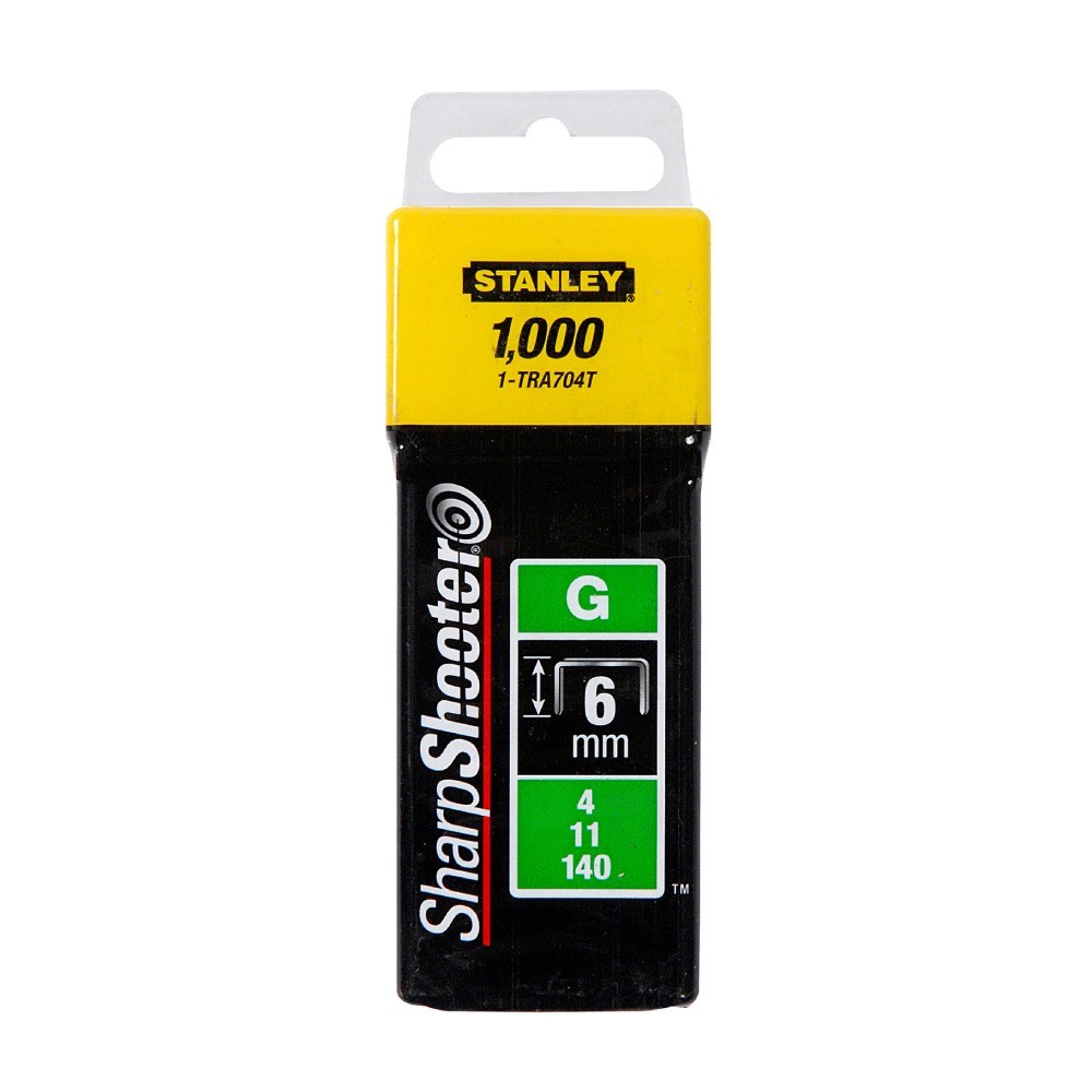 ลวดเย็บ Type G STANLEY 1 TRA704T ขนาด 6 มม   จำนวน 1 000 ลูก