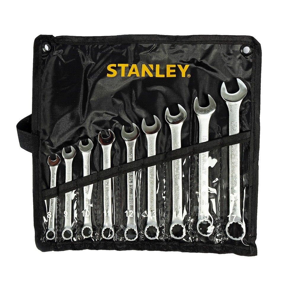 ชุดประแจแหวนข้างปากตายข้างซีดับบลิวบี STANLEY STMT80941 8 แบบกระเป๋า  9 ชิ้น 