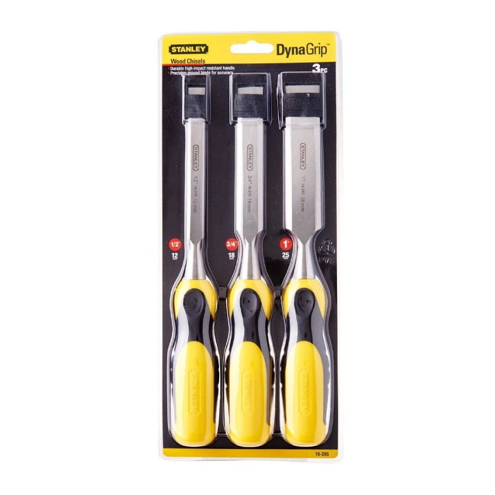 สิ่วด้ามยาง STANLEY 16 285  3 ชิ้น 