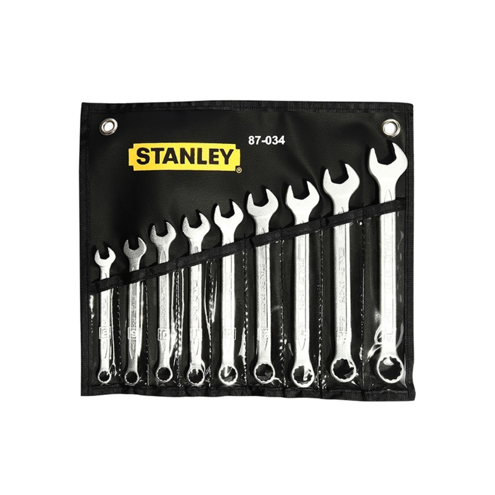 ประแจแหวนข้าง ปากตายข้าง Slimline STANLEY 87 034 1  9 ชิ้น 
