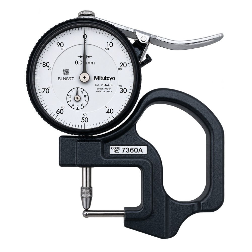เกจวัดความหนาท่อแบบเข็ม ขนาด 0 10มิล MITUTOYO Dial Thickness Gauge for Tube or Pipe No 7360A 7360A