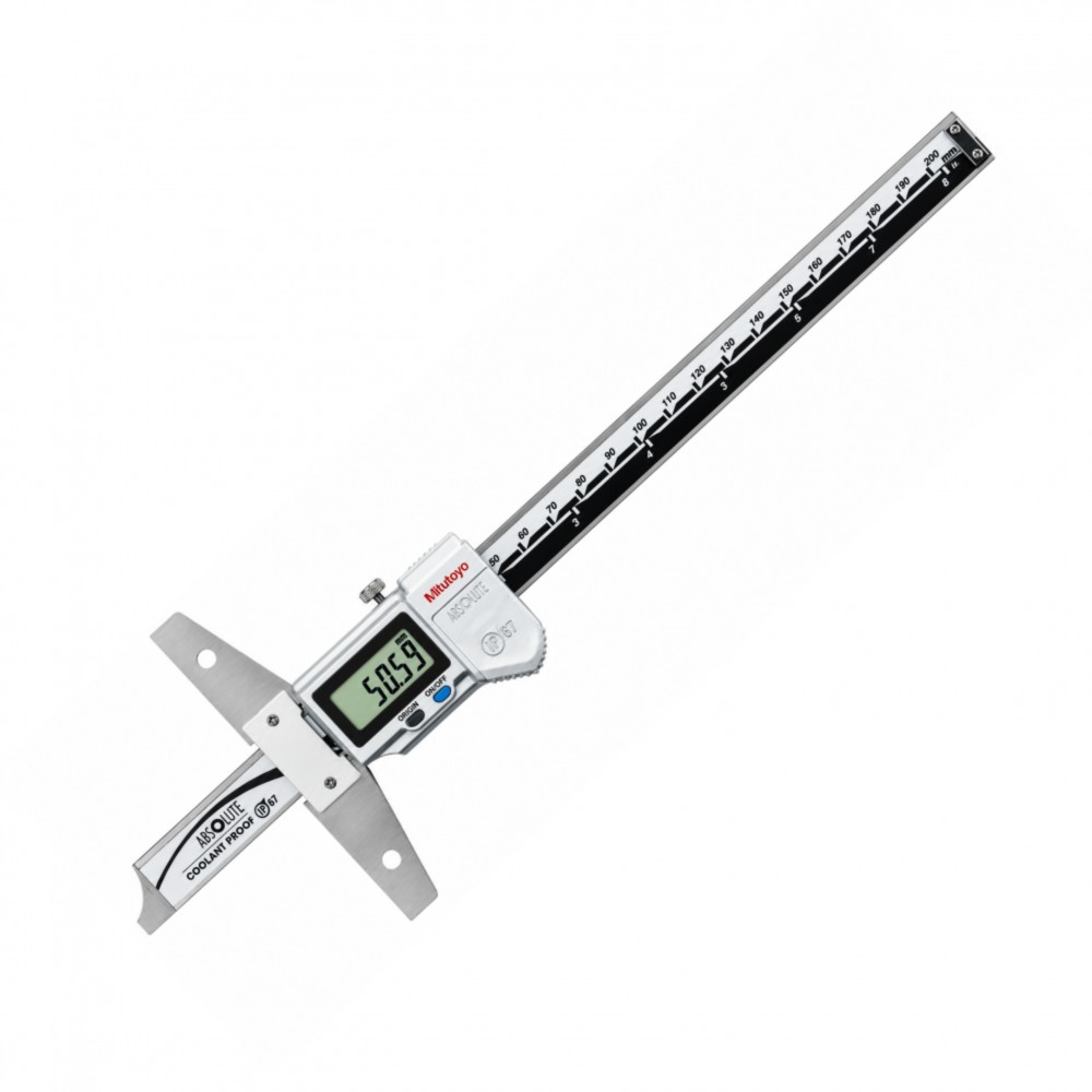 เวอร์เนียดิจิตอลวัดลึกกันน้ำกันฝุ่นหน่วยมิลนิ้ว MITUTOYO Coolant Proof Vernier Digital Depth Gauge 571 263 10